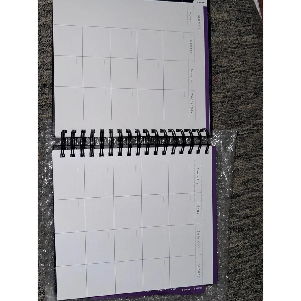 Higdon Group Progress Planner Undated 12 Month Spiral Organizer Black Marble